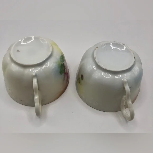 Rosenthal Floral Porcelain Tea Cups and Saucers - Antique - Picture 4 of 12